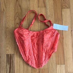 Urban Outfitters Coral Lace Bralette Top